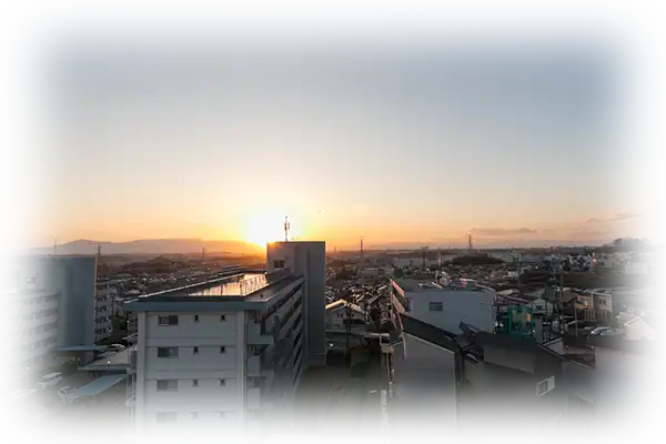 現地約16mの高さ(6階相当)からの写真